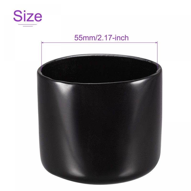 sourcing map 4 Pack 55mm ID Black Screw Thread Protectors