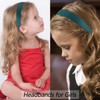 Atoden Green Headband Satin Headbands for Women Girls 1.18 Inch