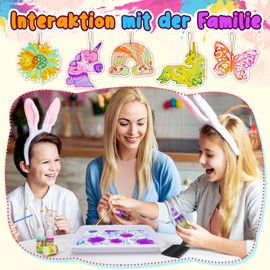 Hapikids Craft Set Children from 6 7 8 9 Years, Water Marbling Paint for Children Crafts Girls 7 8 9 10 Years Craft Set from 5 6 7 8 9 10 Gift Girls 6-12 Creative Crafts