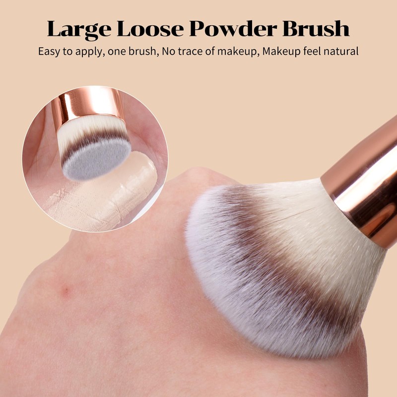 MAANGE 7pcs Makeup Brush Set Double Sided Kabuki Makeup Brushes