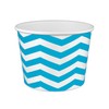 16 oz Yogurt Paper Cups- 1000 Count (Chevron-Blue)