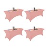 FORLIFE 4Pack Spandex Table Covers 6ft，Fitted Tablecloth for 6ft Rectangular
