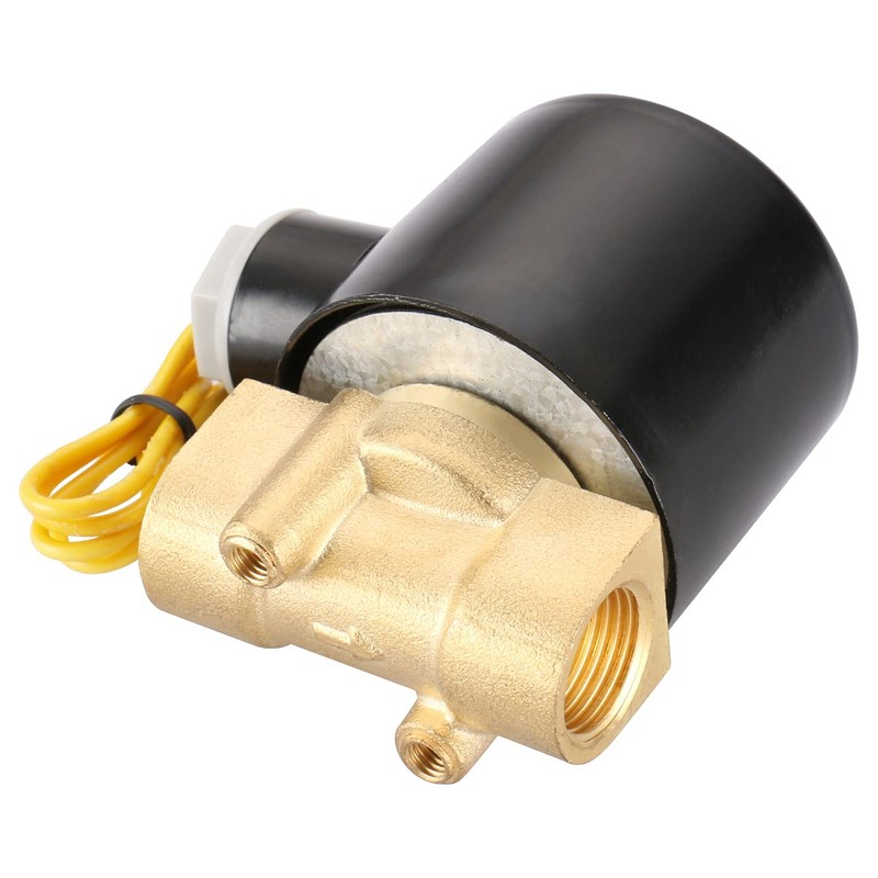 Baomain 3/8 inch Brass Electric Solenoid Valve Water Air N/C