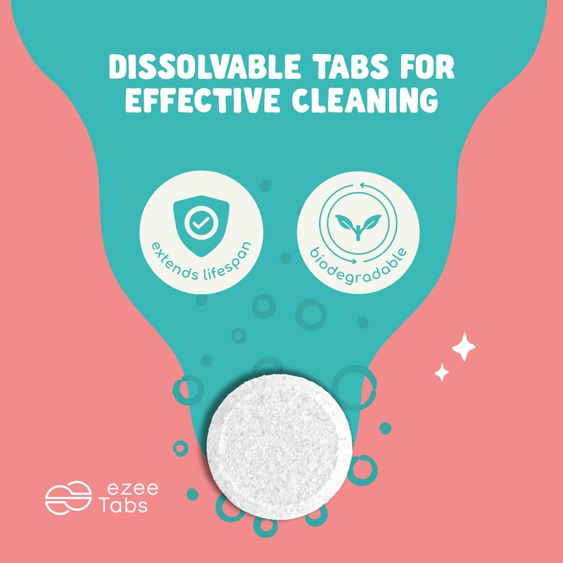 EzeeTabs Dishwasher Descaler – Descaler tabs for a microplastic-free, biodegradable