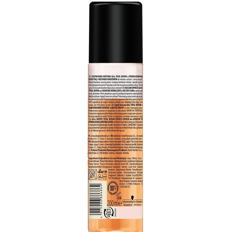 '3 x Gliss Kur Express Repair Conditioner Total Repair For