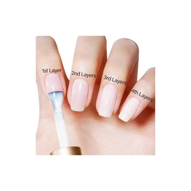 AILLSA Esmalte de uñas de gel blanco lechoso, jalea translúcida