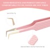 3 Pcs Precision Fiber Tip Lash Tweezers Set for Eyelash