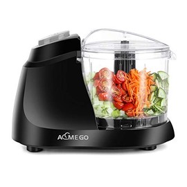 AEMEGO Mini Food Processor 1.5 Cup Meat &Vegetable Electric Food Chopper Detachable Small Food Grinder with Stainless Steel Blade for Dicing Mincing Blending Puree