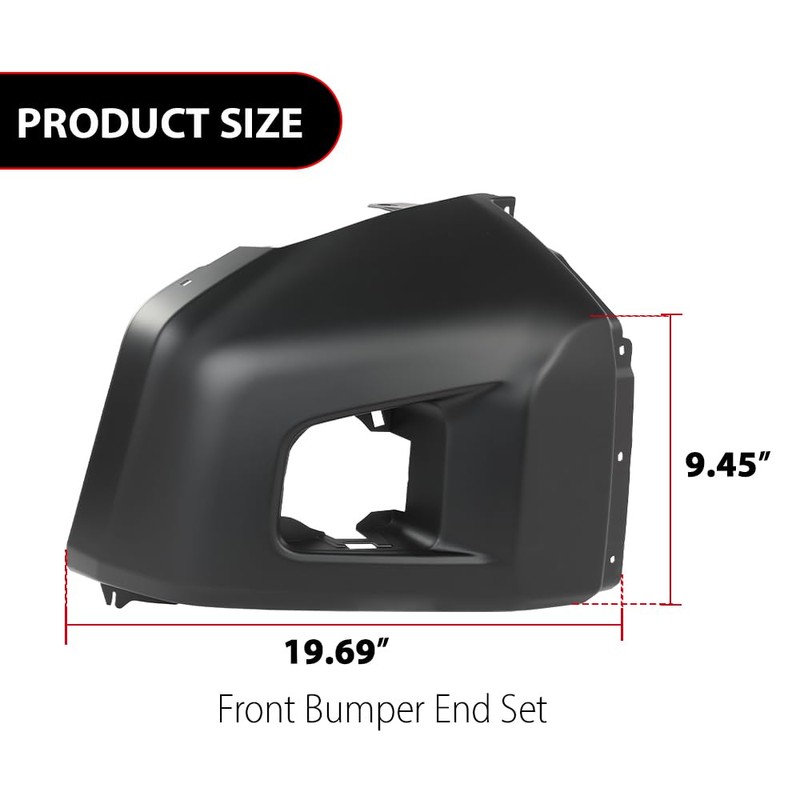 G-PLUS Bumper End Caps Front Left and Right Compatible With