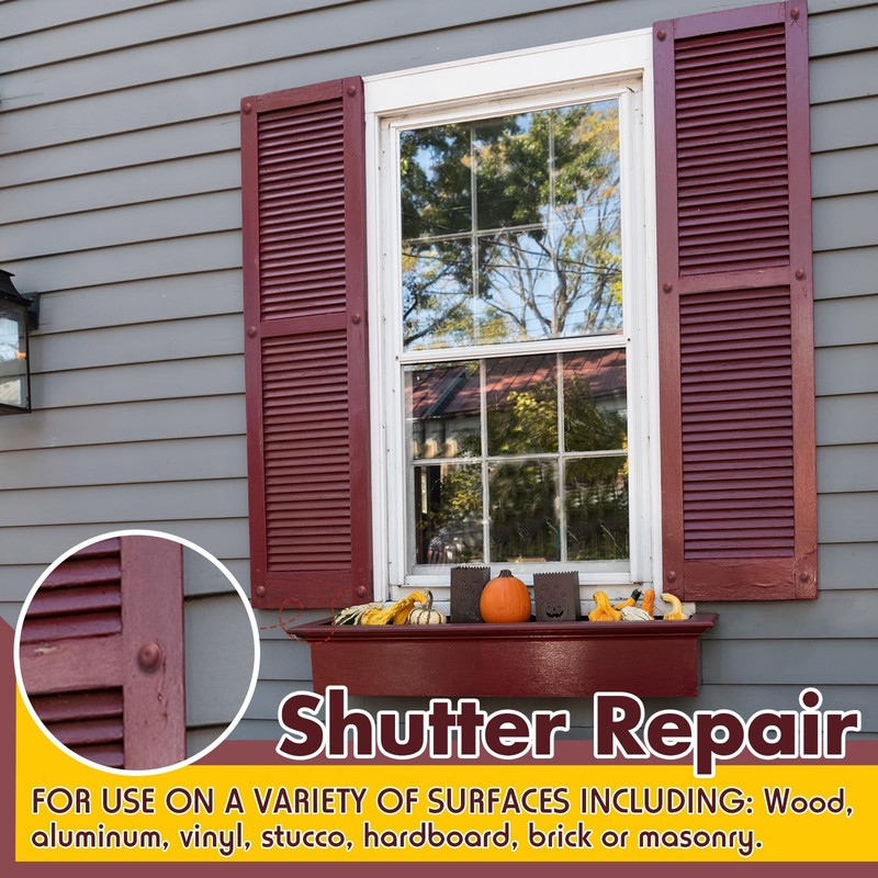 MorningRo 12 Pack Vinyl Shutter Fasteners Plastic Shutter Screws Window