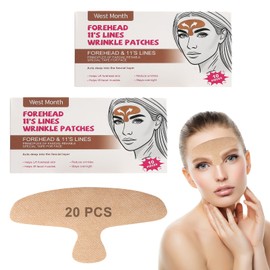 Zornesfalte Pflaster, 20 pcs Anti Falten Pflaster Gesicht Stirn Pads Gegen Falten Face Tape Anti Falten Gesicht mit Kollagen Zornesfalten Patches mit Hyaluron Für Zornesfalte & Linien
