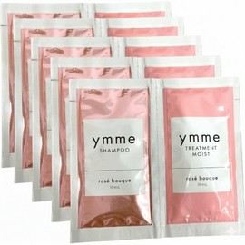 ymme Shampoo Trial Travel Set, Treatment Set, Salon Exclusive Product, Beauty Salon Product, Shampoo Rinse, Shampoo Treatment (Color Prevention, Perm / Comb Hair), 0.3 + 0.3 fl oz (10 + 10 ml) [5 Day Supply]