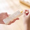 Square Weekly Pill Organizer with 7 Compartments for Pills and Vitamins Case 9ea
