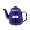 STEELEX 1.5L Enamel Teapot Blue & White Rim Gas Electric