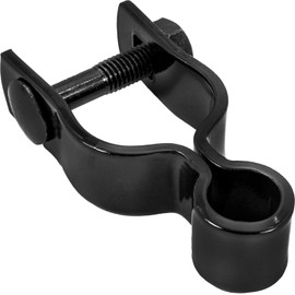 Black 1-3/8" X -5/8" Gate Frame Hinge w/Bolt and Nut - Powder Coated Pressed Steel - 2 Pack