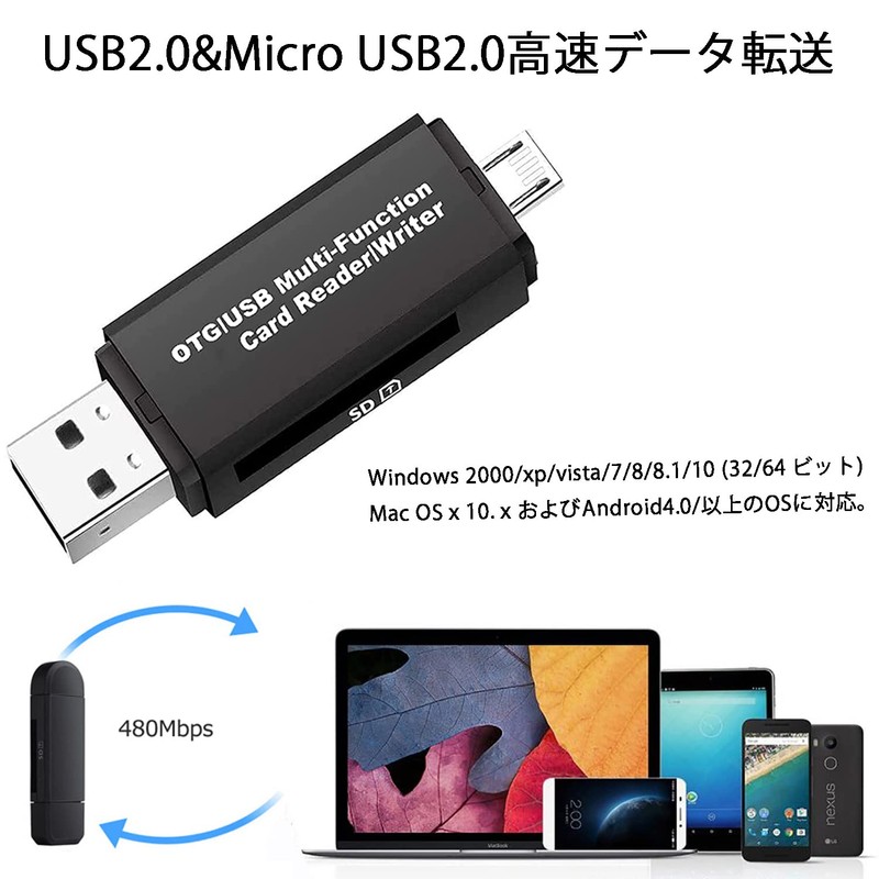 VJK SD Memory Card Reader, USB Multi Card Reader, Multi-Function