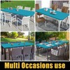 Smiry Rectangle Picnic Table Cloth, Waterproof Elastic Fitted Tablecloths for