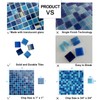 LSDECO 5 Sheets Glass Mosaic Tiles Backsplash, Pool Tiles, 12"