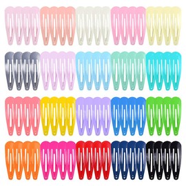 Hair Clips for Girls, 80 PCS Snap Hair Clips Non-Slip Metal Barrettes,Cute Color Barrettes for Kids Teens Women Hair Accessories
