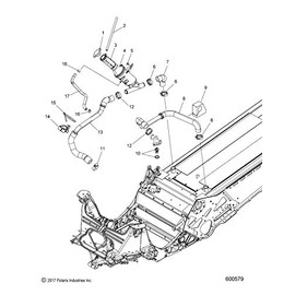 Polaris Coolant Bottle Weld, Genuine OEM Part 2521529, Qty 1