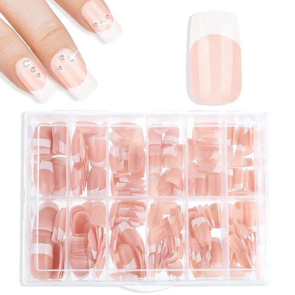 cobee Press On False Nails Square 360 Pieces French Lace