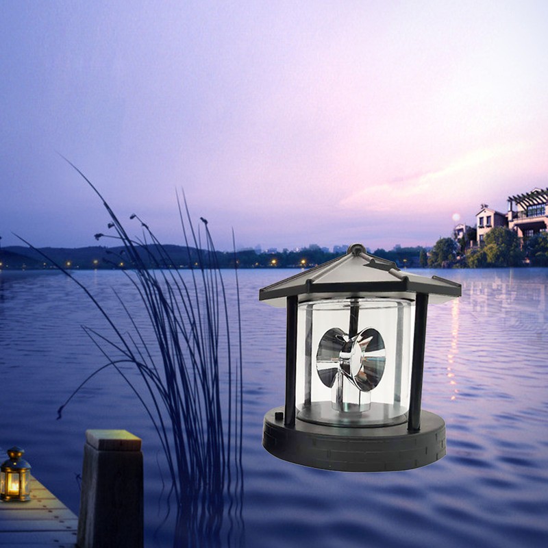 Led Rotating Lighthouse Beacon Lamp Rotating Outdoor Decorative Lamp Energy