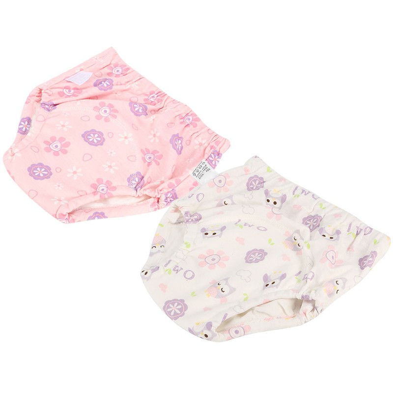2pcs Baby Pee Potty Training Pants Infant Cotton Training Underwears