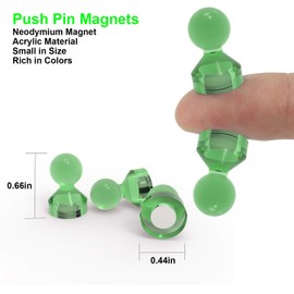 Ant Mag Magnetic Push Pins Strong Push Pin Magnets for Fridge Whiteboards Calendars Maps in School & Office Pack of 18 Green