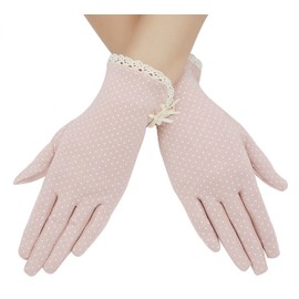 Lovful Summer Women Screentouch Gloves Sun Uv Protection Driving Gloves,Pink