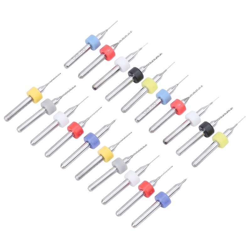 20Pcs Micro Drill Bit Set Alloy Circuit Board Mini Fixed