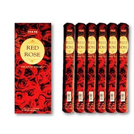 HEM / Incense Stick / Red Rose / Case (20 sticks per box x 6 boxes)