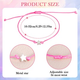 Keggaen 12pcs Team Bracelets, Star Bracelet Staff Bracelets for Best Friends Dance Team Gifts Bulk for Employees Christmas Co Worker, Adjustable Appreciation Cool Best Team Ever Gifts for Drill Women