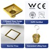 Bernkot Square Shower Drain 4" with 2" PVC Flange Base,