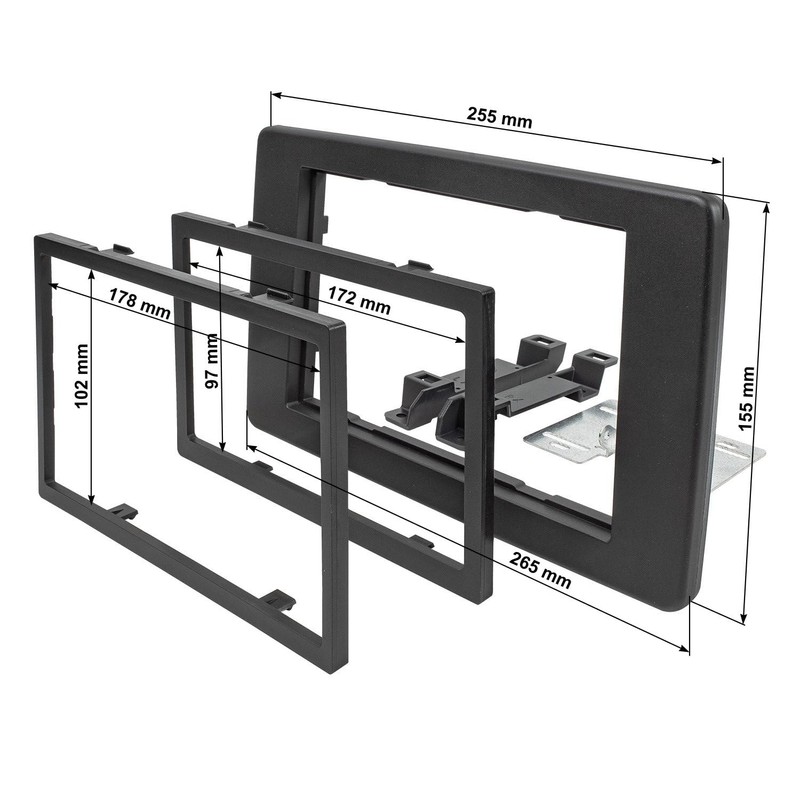 tomzz Audio 2445-061-1 Double DIN Radio Faceplate Compatible with Renault