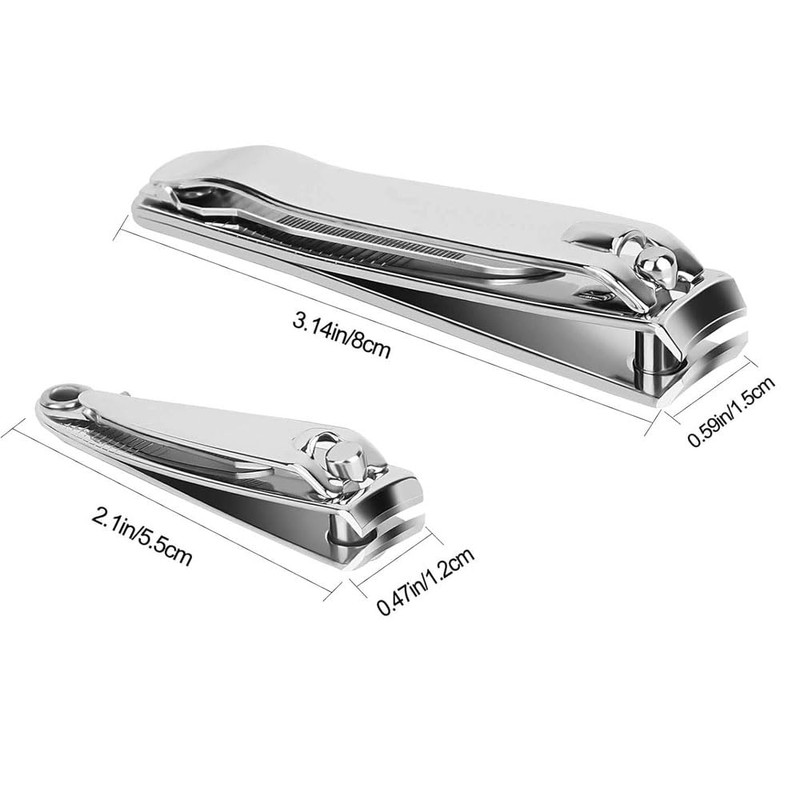 Nail Clippers Set, Ultra Sharp Stainless Steel Fingernail and Toenail