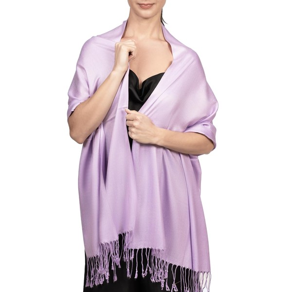 Achillea Large Soft Silky Pashmina Shawl Wrap Scarf in Solid