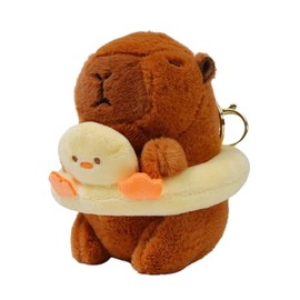 Clearstone Capybara Plush Keychain Chavimaru Swim Ring (Duck) 13cm Brown