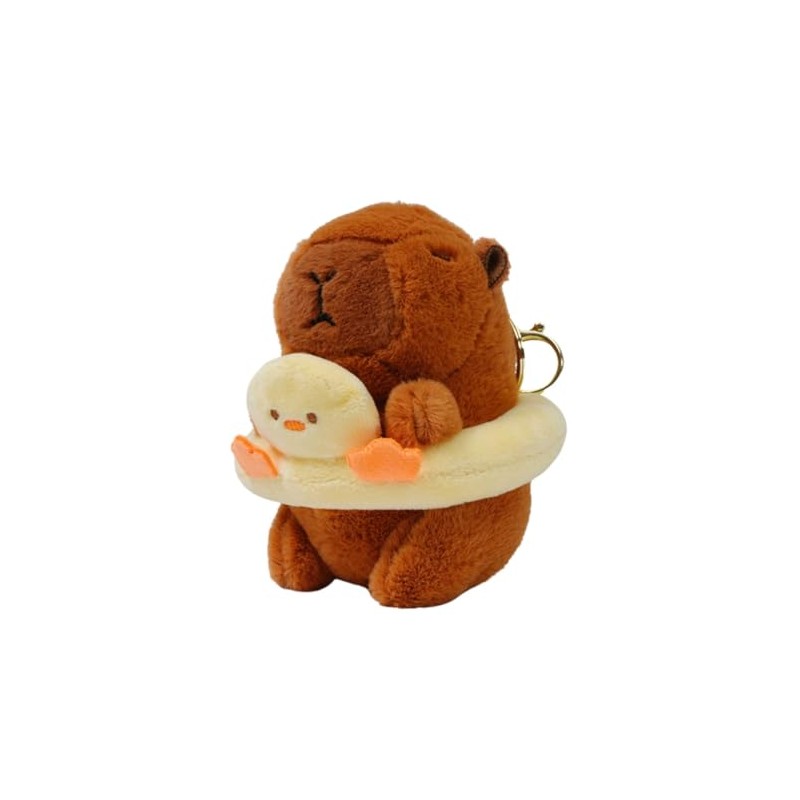 Clearstone Capybara Plush Keychain Chavimaru Swim Ring (Duck) 13cm Brown
