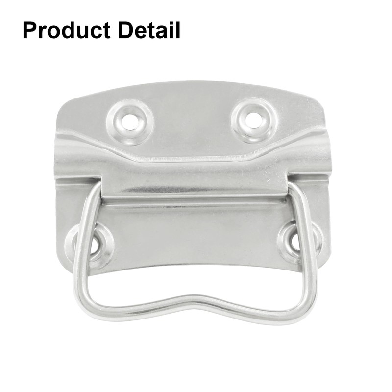 Eilumduo 4Pcs Ring Chest Handles, Stainless Steel Wooden Box Pull