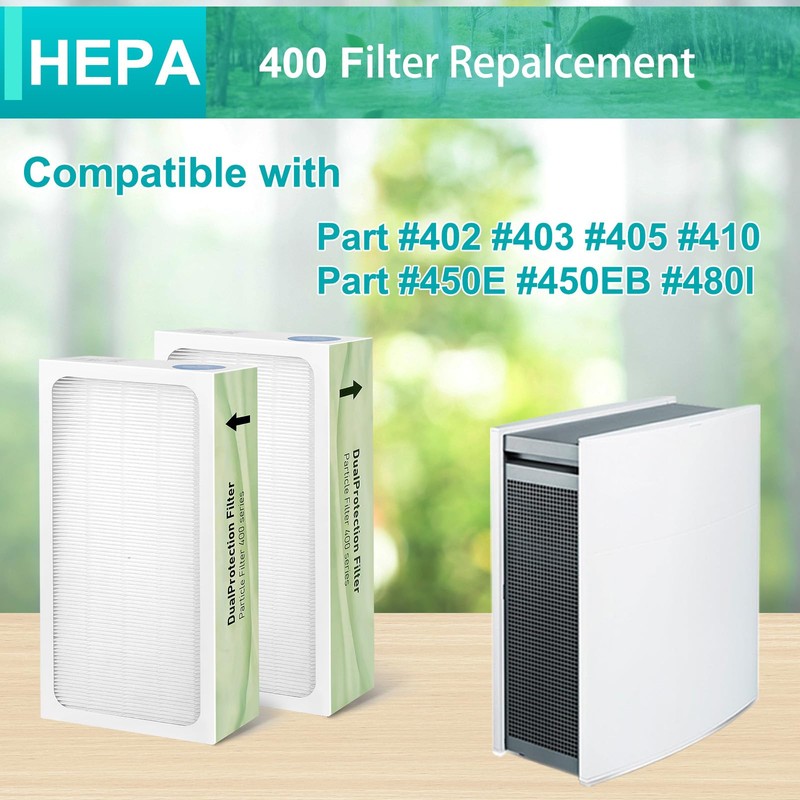 Classic 400 Series Replacement Filter,Compatible with Blueair 400 Series Air