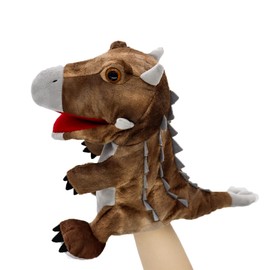 lilizzhoumax Ankylosaurus Dinosaur Cuddly Toy, Simulated Animal Dinosaur Hand Puppet Made of Plush, Kawaii Cute Role Play, Interactive Early Education Toy for Children