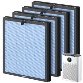 FCFMY HAP603 H13 True HEPA Replacement Filter Compatible with ECOSELF HAP603 Air Cleaner Purifier, 3-in-1 Filter of HEPA and Activated Carbon Filters, 4 Packs, Blue