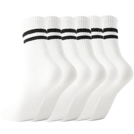 Gendewiner 3 Pairs White Non Slip Yoga Grip Pilates Socks for Women&Men Anti Slipper Grippy Socks for Ballet, Hospital, Dance, Trampoline, Barre