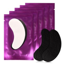 Lunamoon 100 Pairs of Eye Pads for Eyelash Extension Eyelashes Pads UV Protection Eyelash Extension Pad Eyelash Lifting Eye Gel Patch for Eyelash Extensions (BLACK PURPLE100)