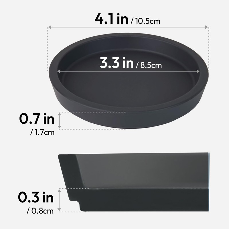 Carrotez Thick Silicone Coasters for Drinks, Round Bulky Cup Coasters