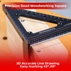 GOINGMAKE Big Carpenter Square 6x7.5 Inch Hole Scribing Ruler 3D