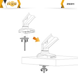 RICOO Monitor Mount Table Hole Mounting Set for Monitor Mount Z9311 Monitors Arm Screen Mount Monitor Arm Screen Holder Arms for Computer Monitors Monitor Stand Desk Mount