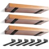 MIUGO 6 Pack Heavy Duty Shelf Brackets 8 inch, Floating
