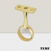TERF® Polished Brass Ceiling-Mount Bracket for Up to 19mm Diameter