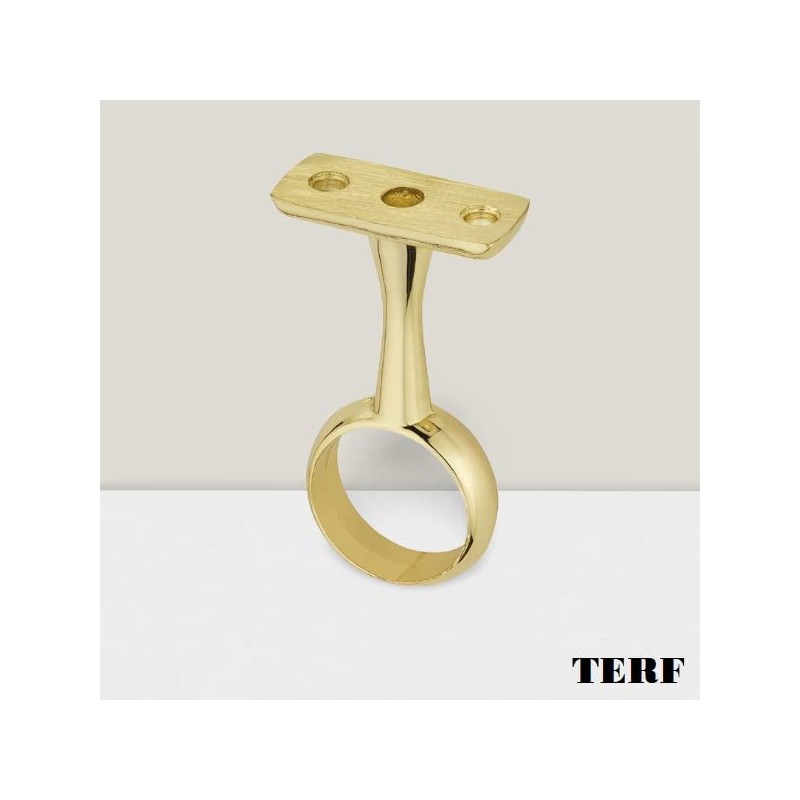 TERF® Polished Brass Ceiling-Mount Bracket for Up to 19mm Diameter